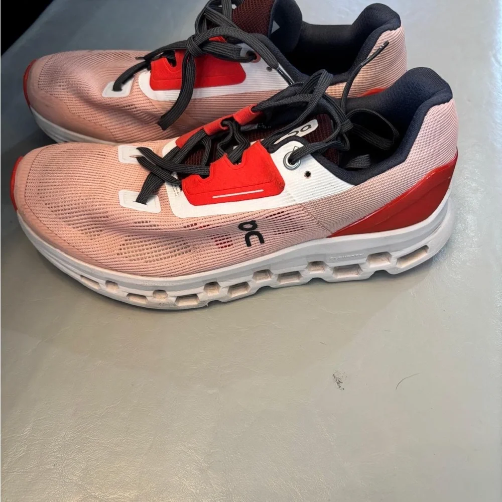 On Running Sneakers in Pink and Red - Picture 4 of 5